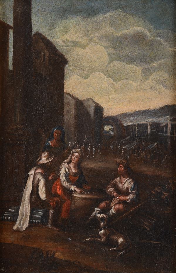 Anonimo, XVII sec. - Figure al pozzo