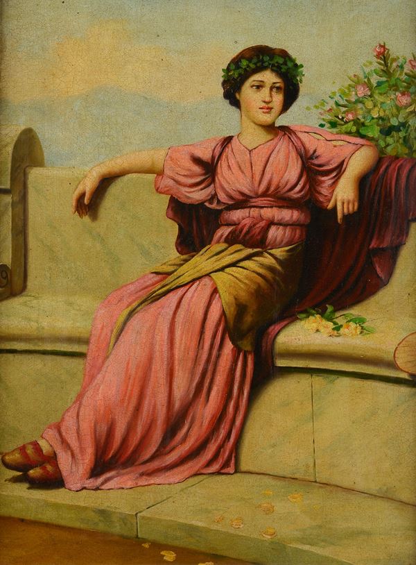 Anonimo, XIX sec. - Donna romana seduta