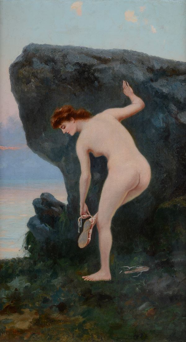 Erminio Kremp - Nudo femminile al bagno