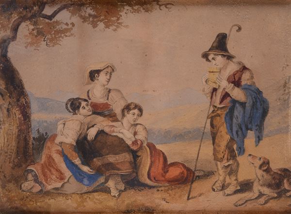 Scuola Romana, XIX sec. - Pastorelli 