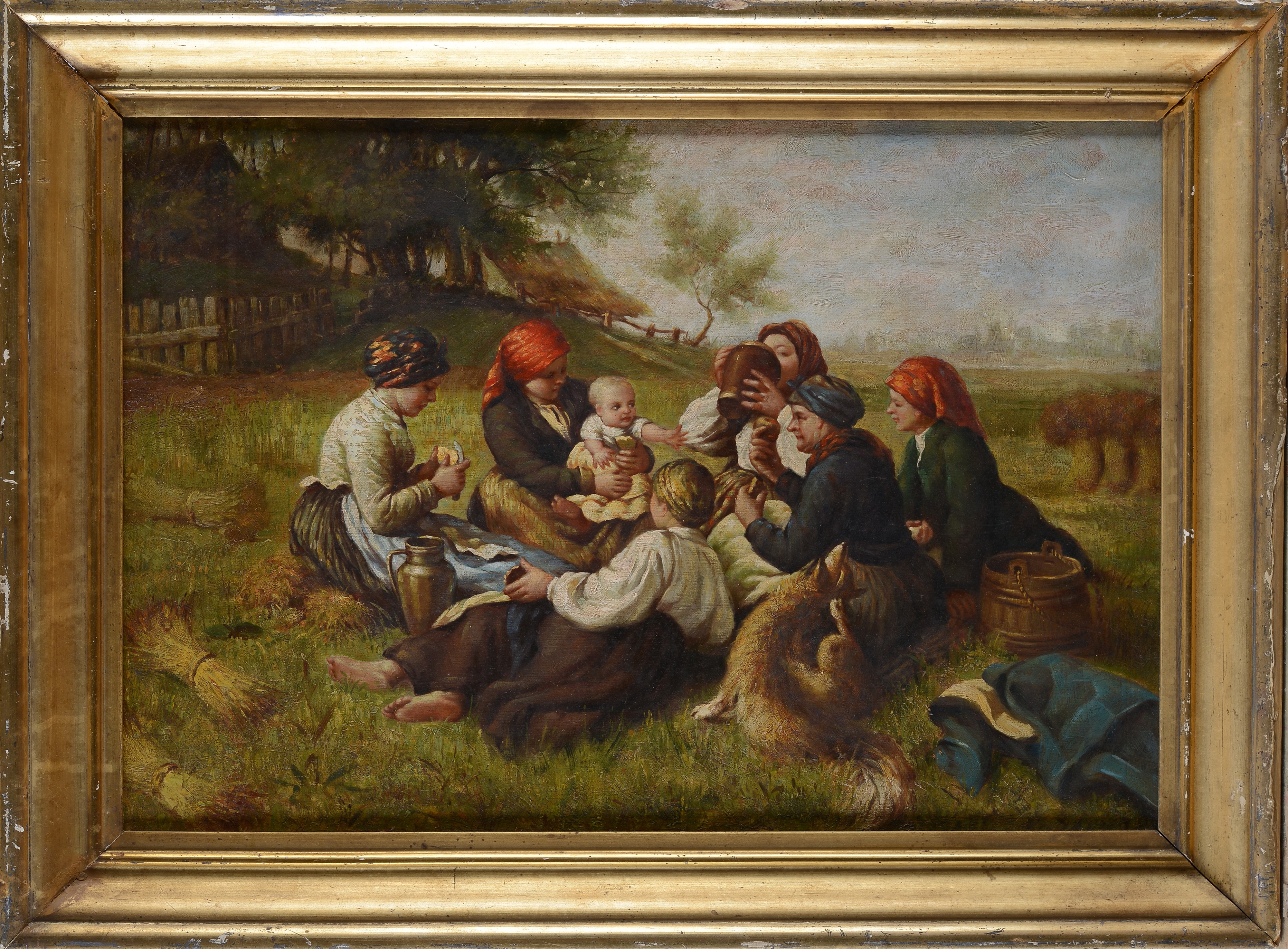 Pranzo di contadini all'aperto