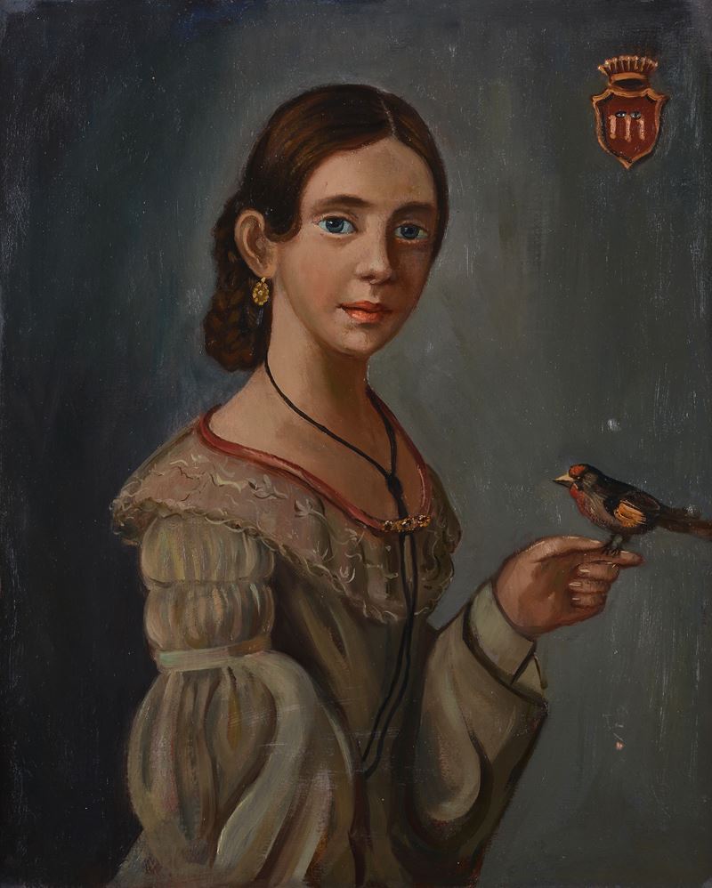 Ragazza con uccellino