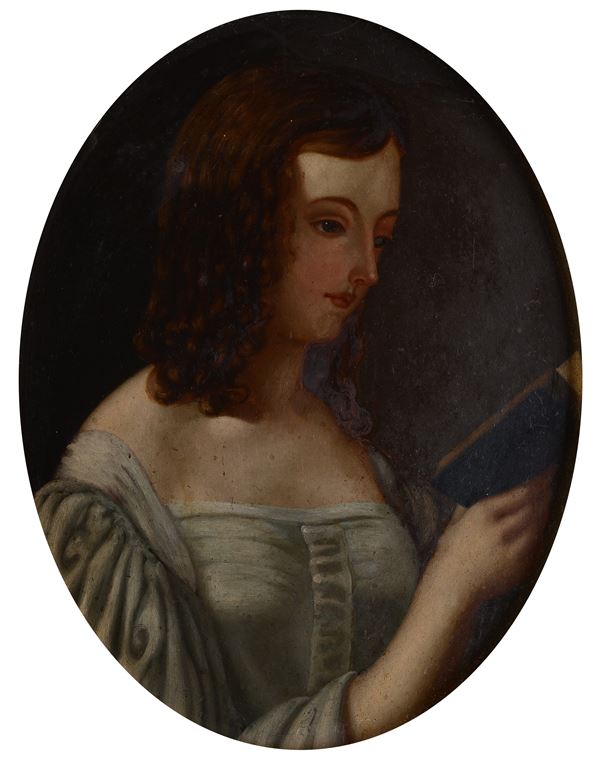 Scuola Francese, XIX sec. - Ragazza che legge