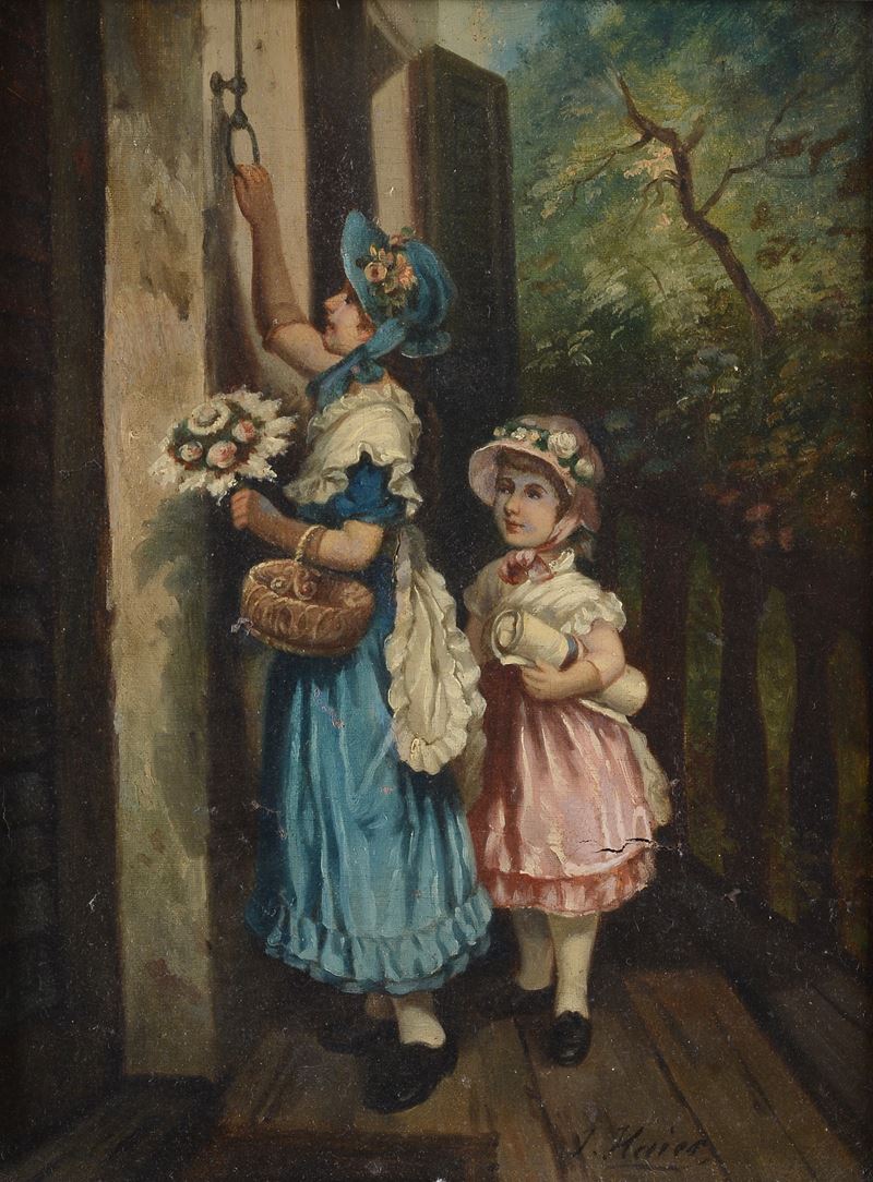 Bambine che suonano il campanello