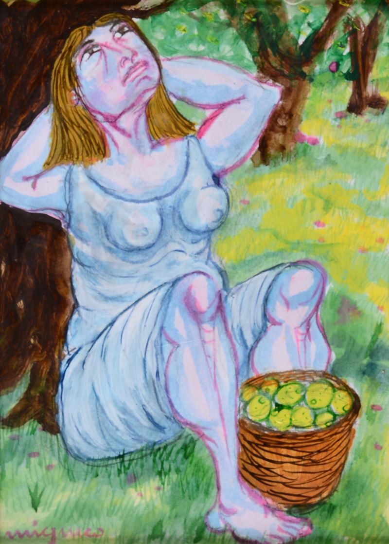 Giuseppe Migneco - Raccoglitrice di Limoni