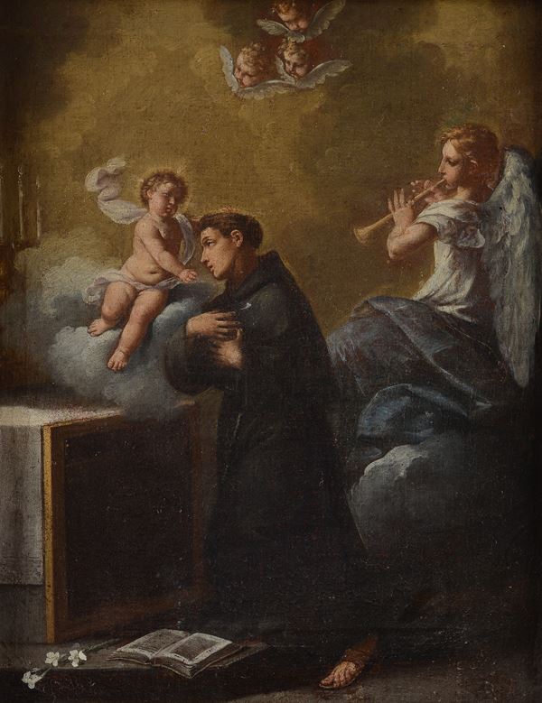 Anonimo, XVIII sec. - Apparizione di Gesù Bambino a Sant'Antonio