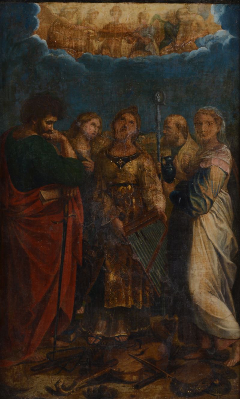 Anonimo, XIX Sec. - Anonimo del XIX secolo, Estasi di Santa Cecilia (da Raffaello)