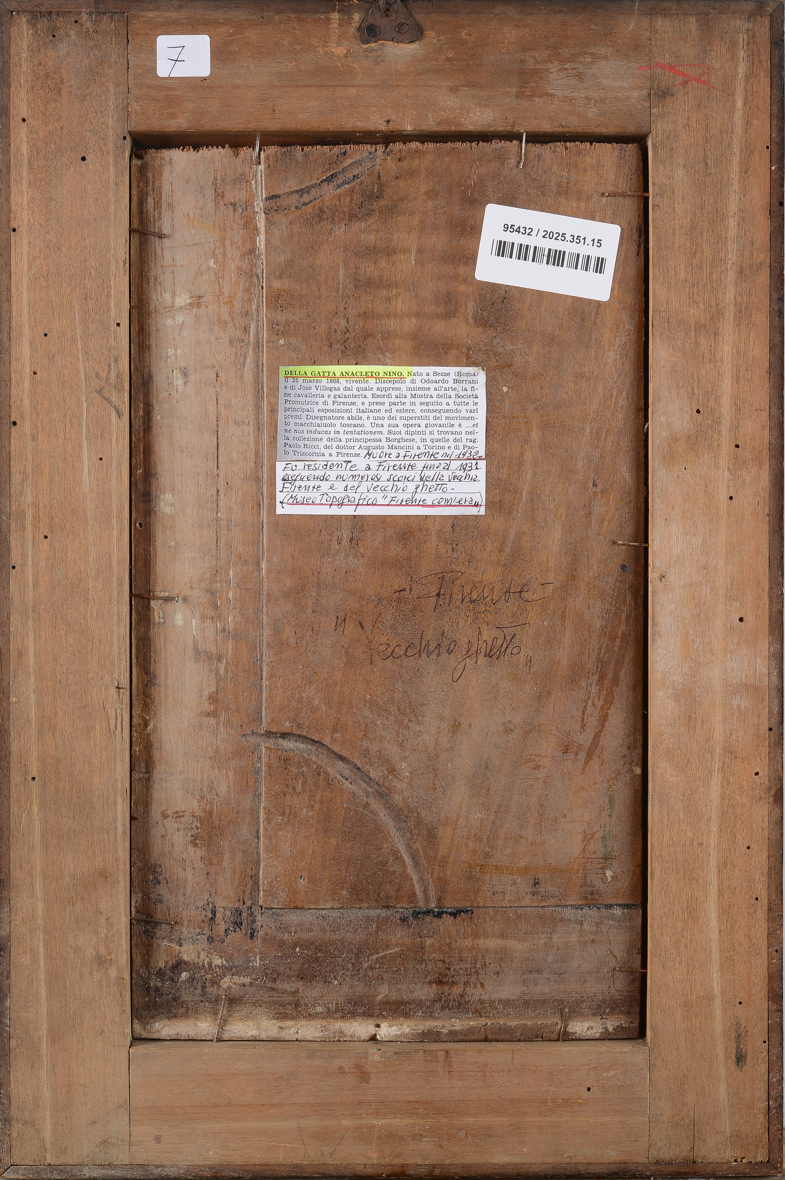 Attr. a Nino della Gatta - Vecchio Ghetto a Firenze