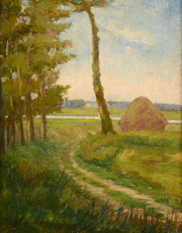 Attr. a Federico Rossano - Scorcio in campagna