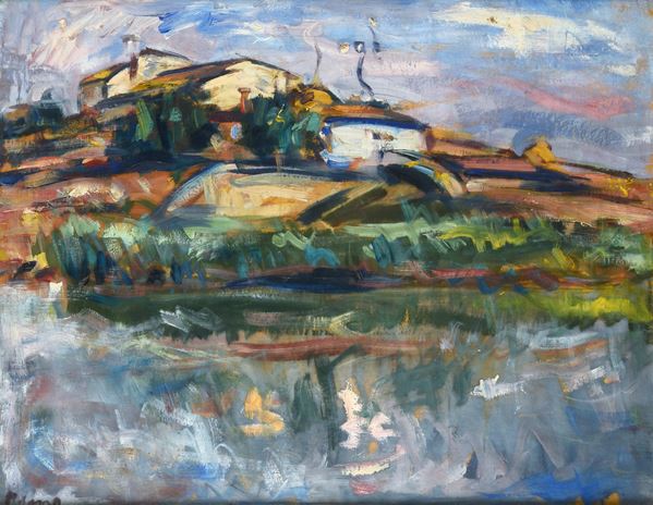 Enzo Pregno - Paesaggio fluviale