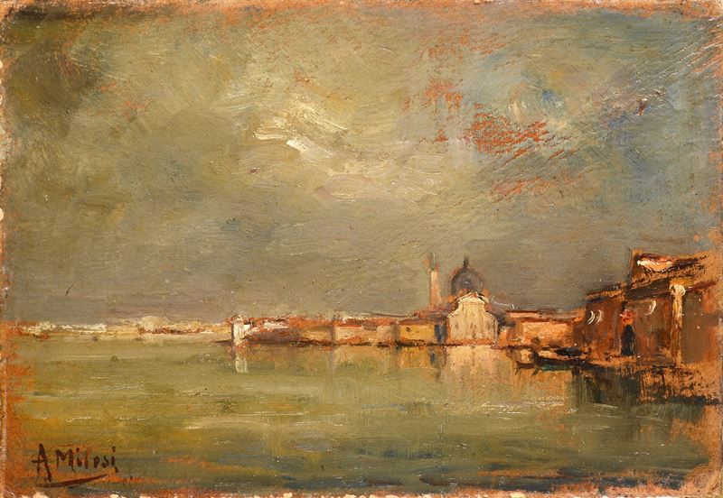 Alessandro Milesi - Veduta Lagunare