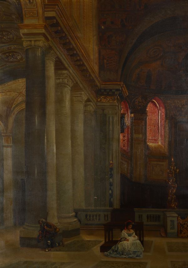 Anonimo, XIX sec. - Interno di chiesa