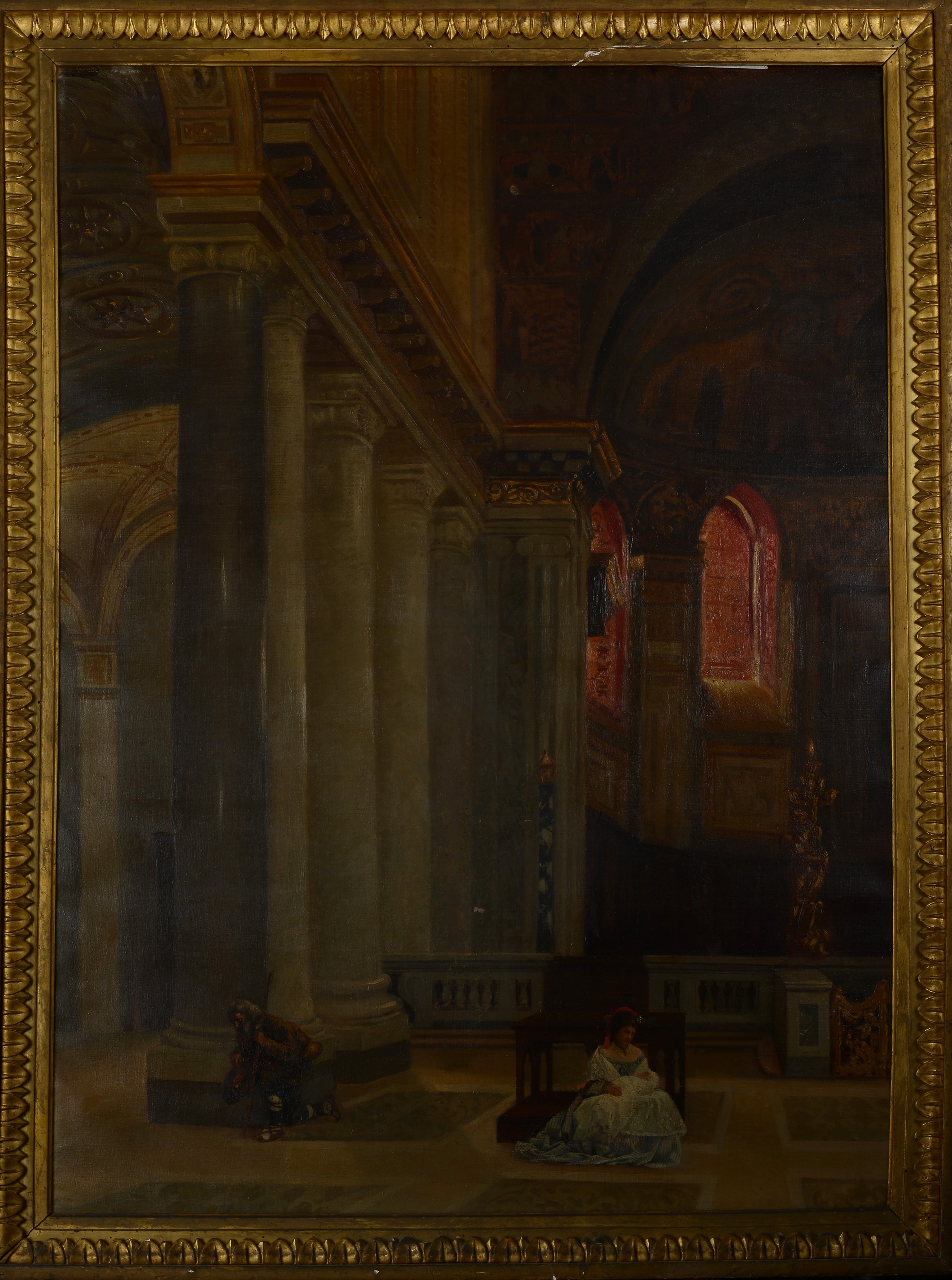 Anonimo, XIX Sec. - Interno di Chiesa