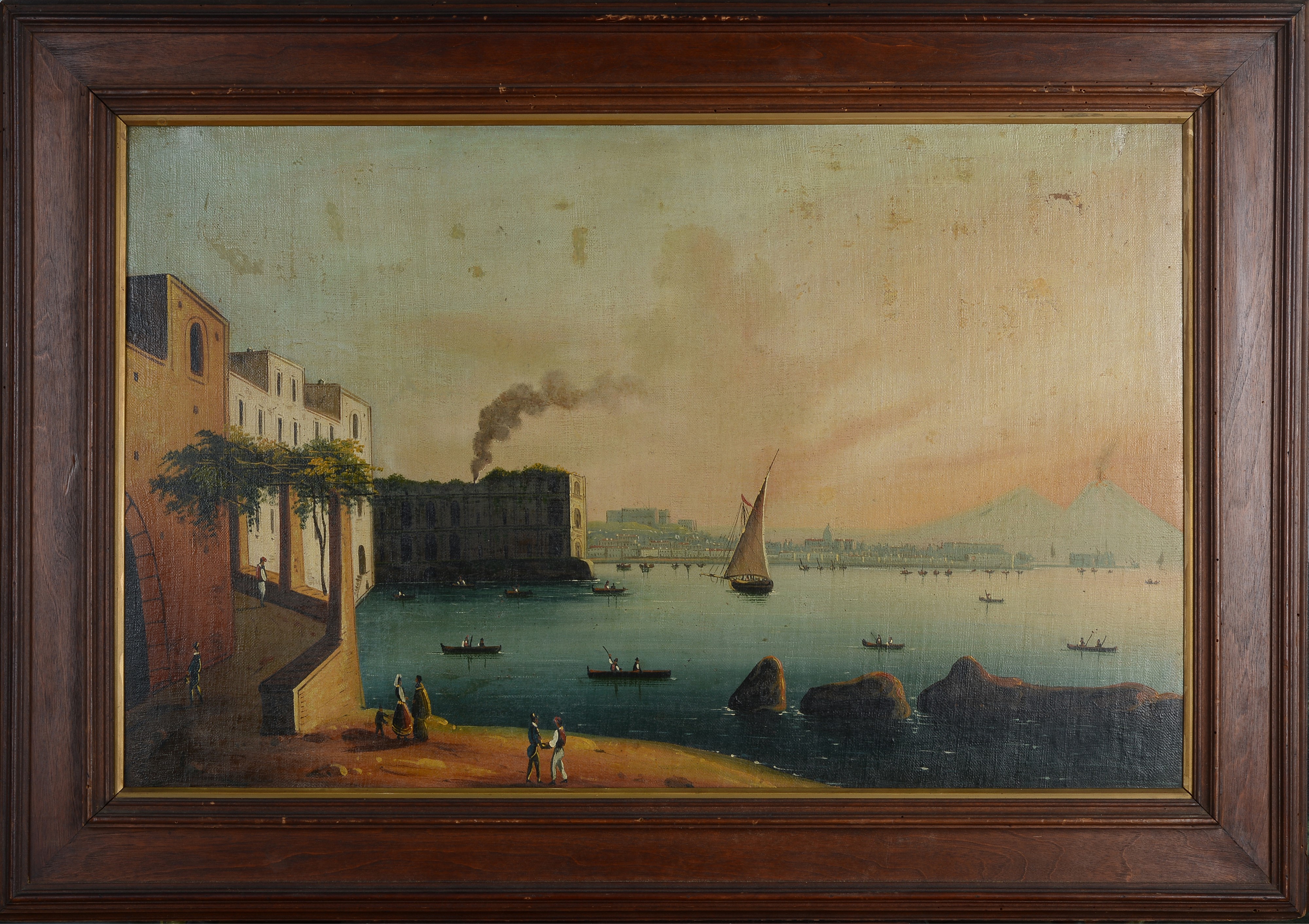 Anonimo, XIX Sec. - Veduta del Golfo di Napoli