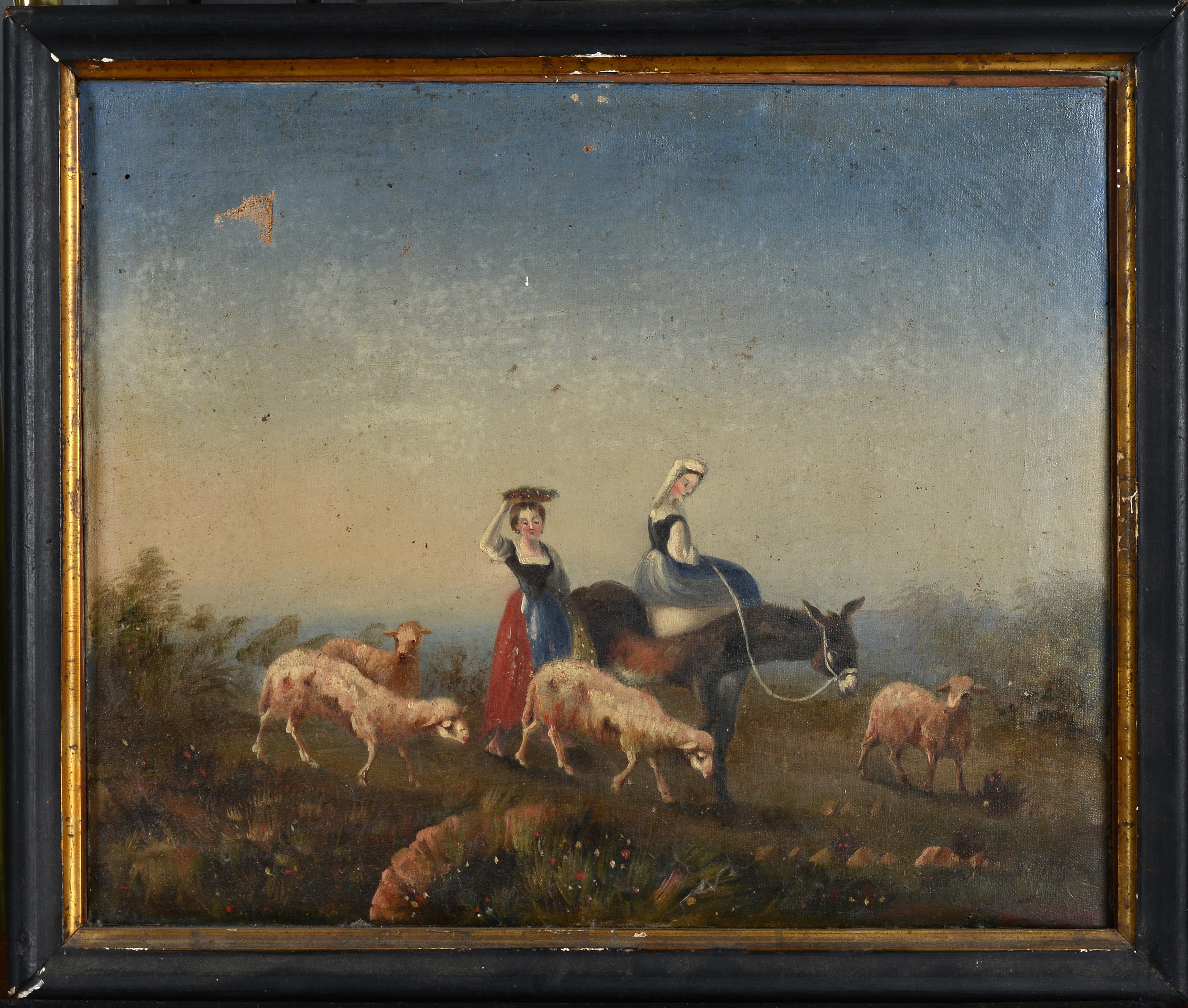 Pastorelle con gregge