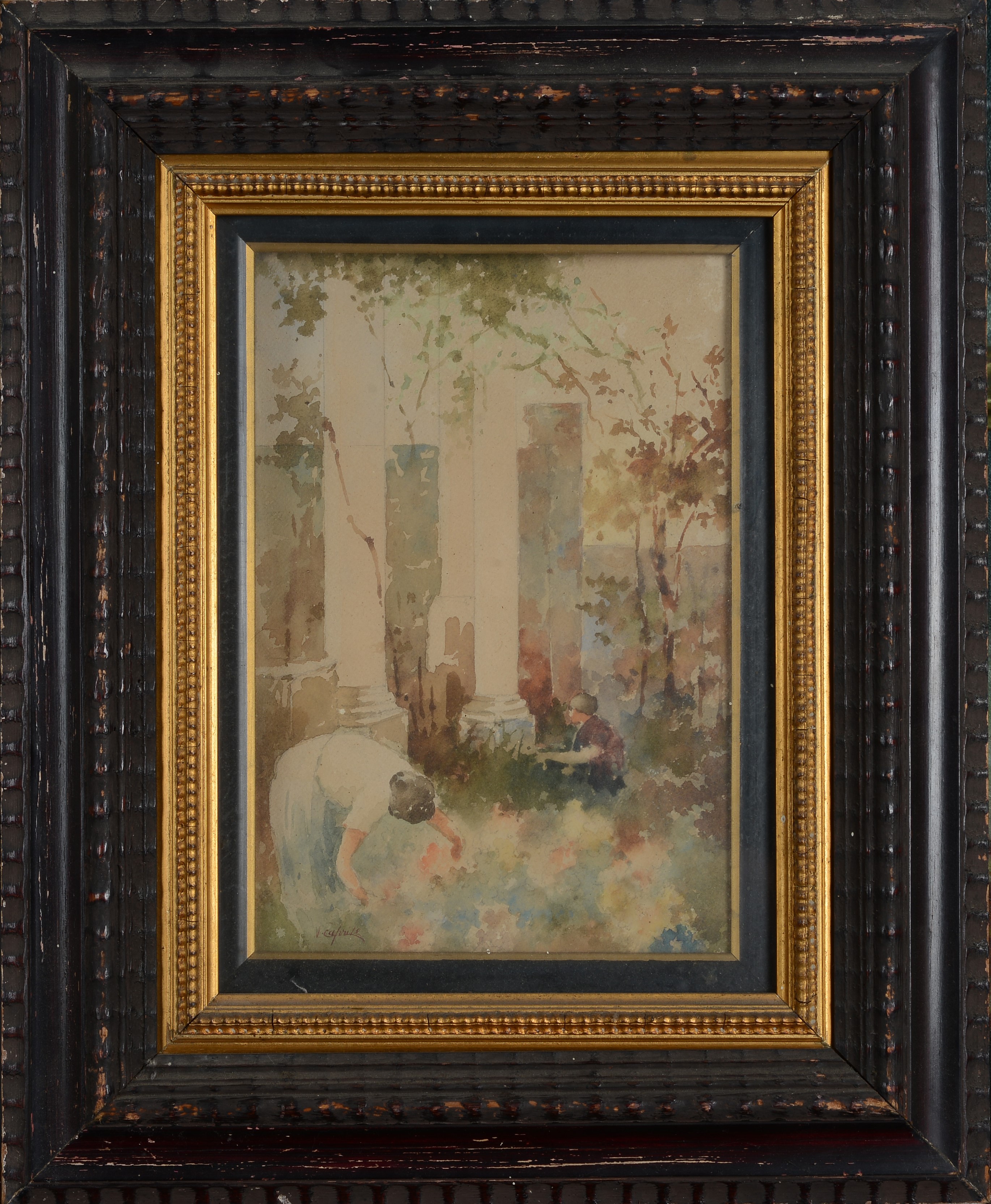 Attr. a Vincenzo Caprile - Figure e Rovine
