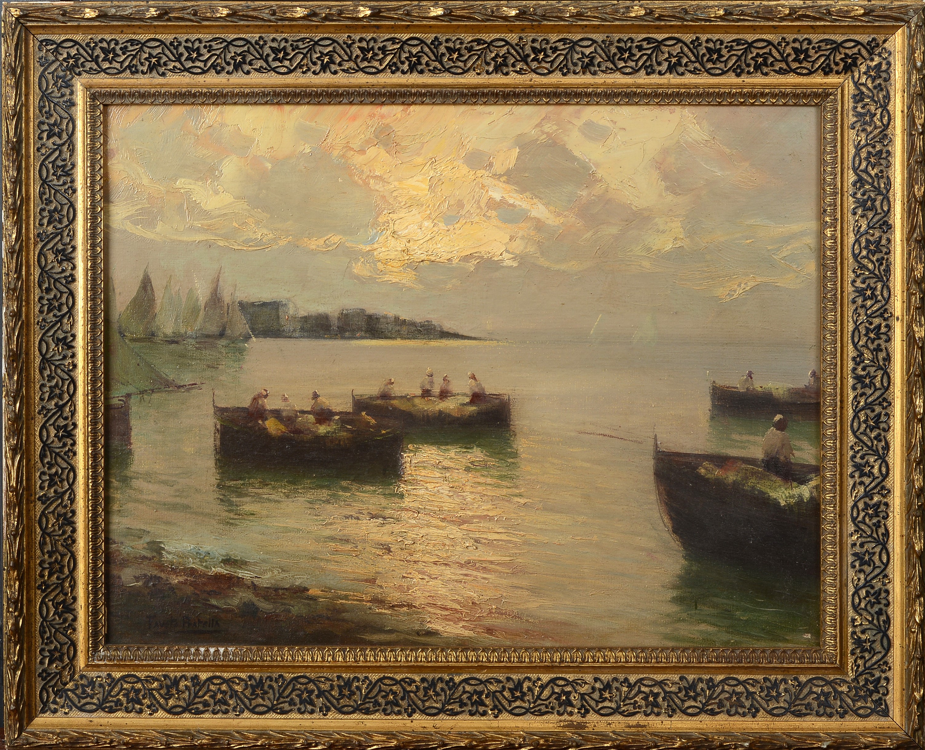 Fausto Pratella - Barche al Tramonto