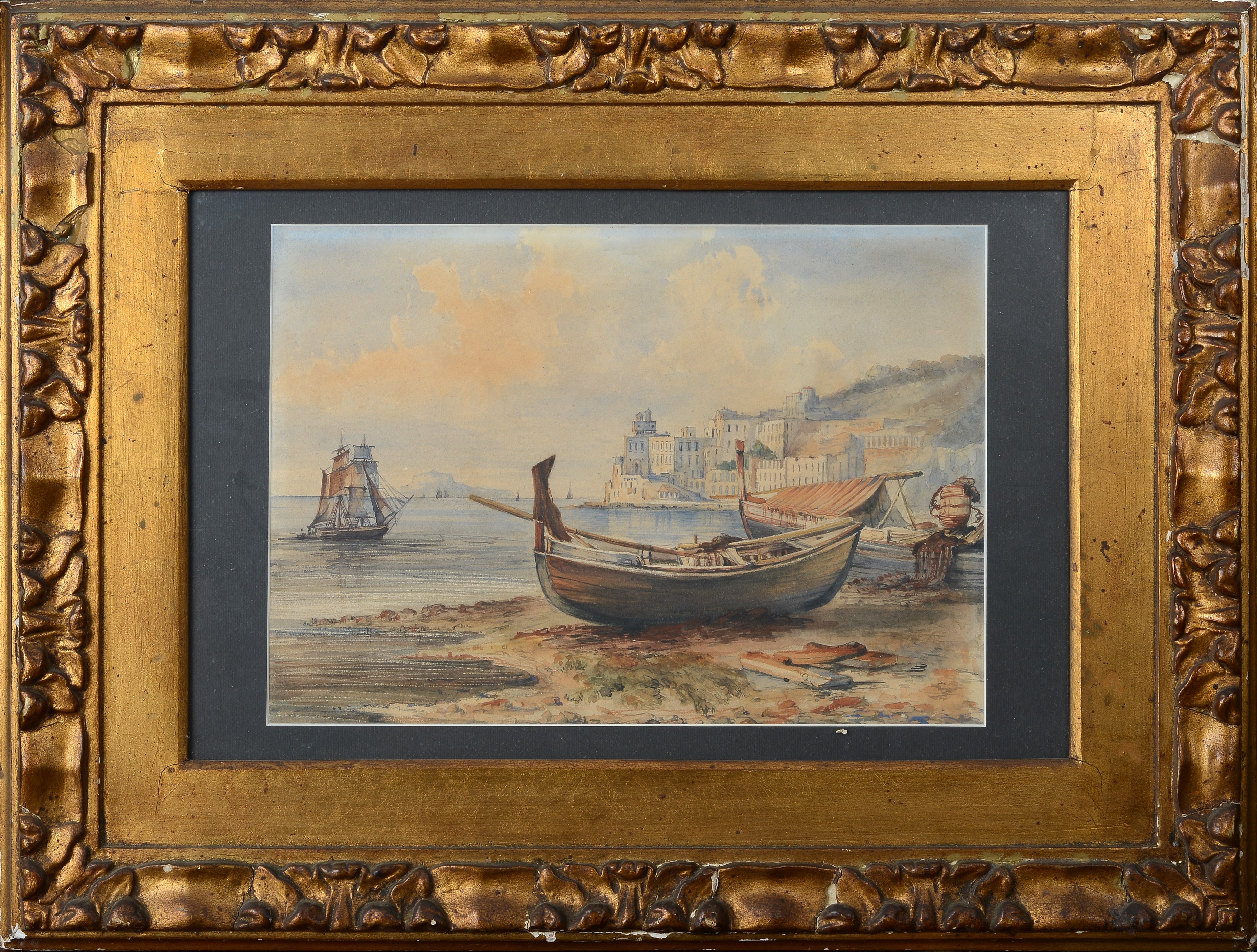 Sulla spiaggia a Napoli