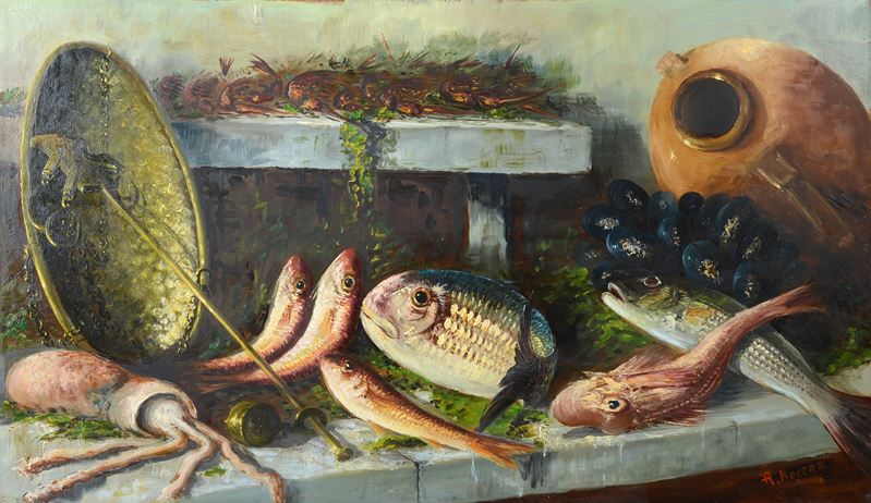 Antonio Nocera - Composizione con Pesci