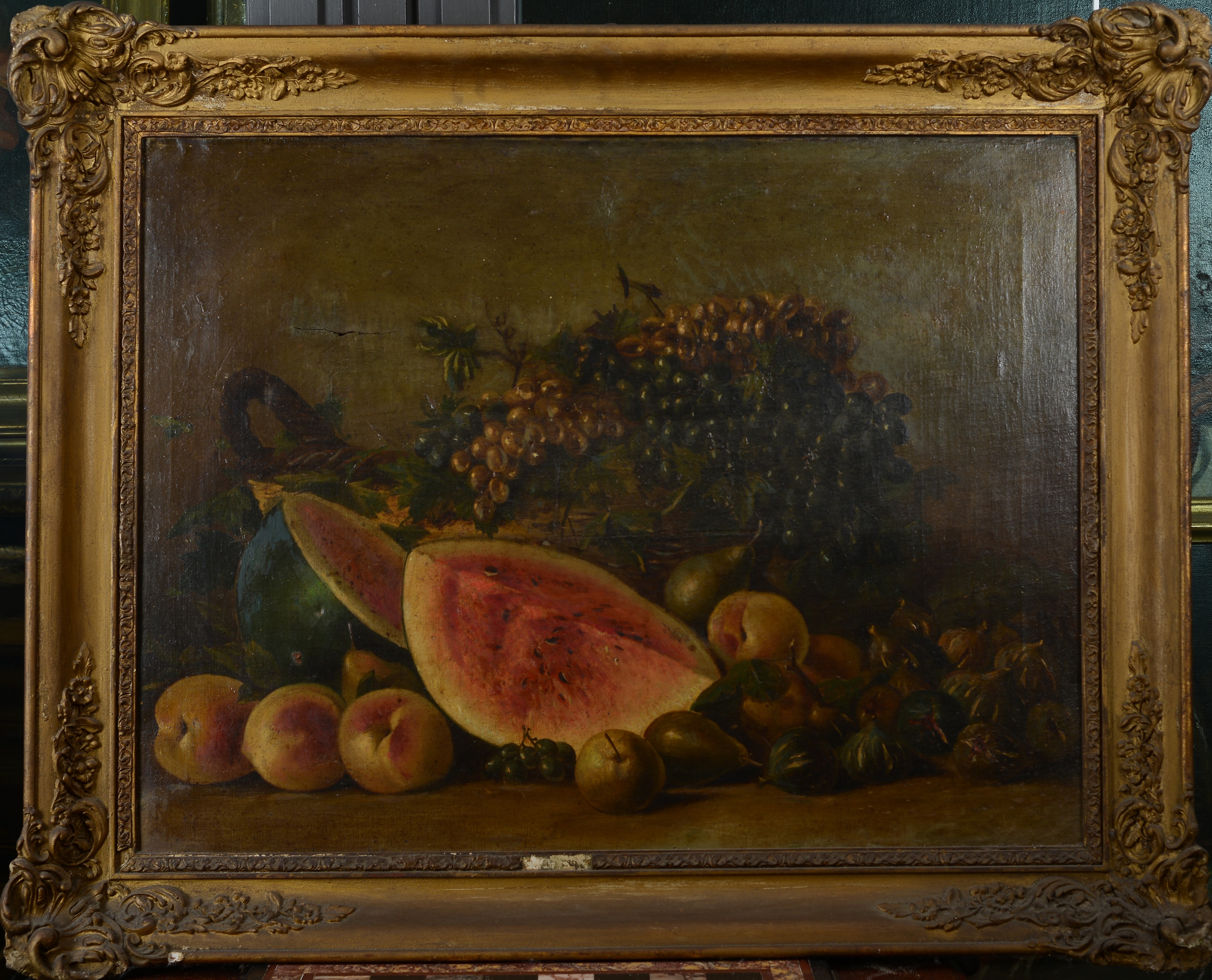 Anonimo, XIX Sec. - Natura Morta con Frutta