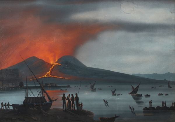 Anonimo, inizi XIX sec. - Eruzione del Vesuvio