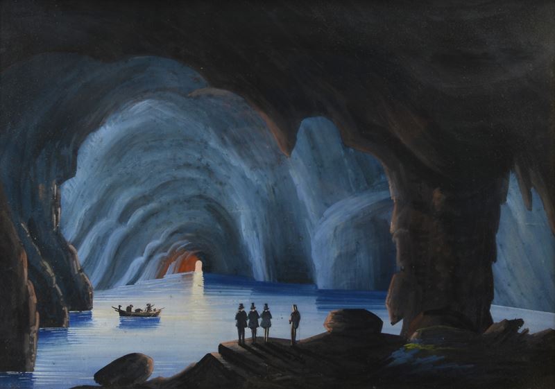Anonimo, Inizi XIX Sec. - Grotte di Capri