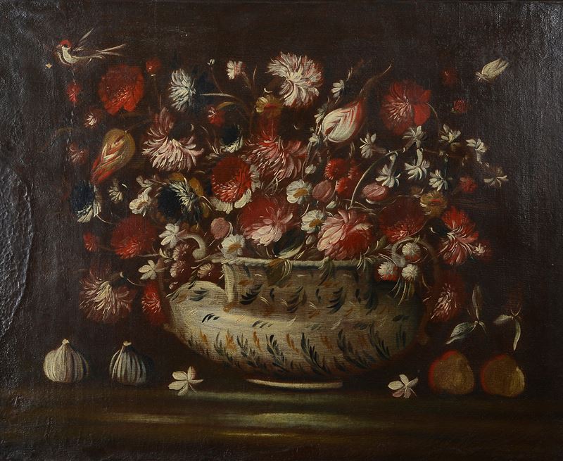 Anonimo, XVIII Sec. - Vaso con Fiori