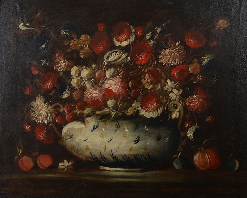 Anonimo, XVIII Sec. - Vaso con Fiori