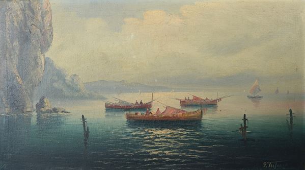 Anonimo, XX sec. - Barche di pescatori