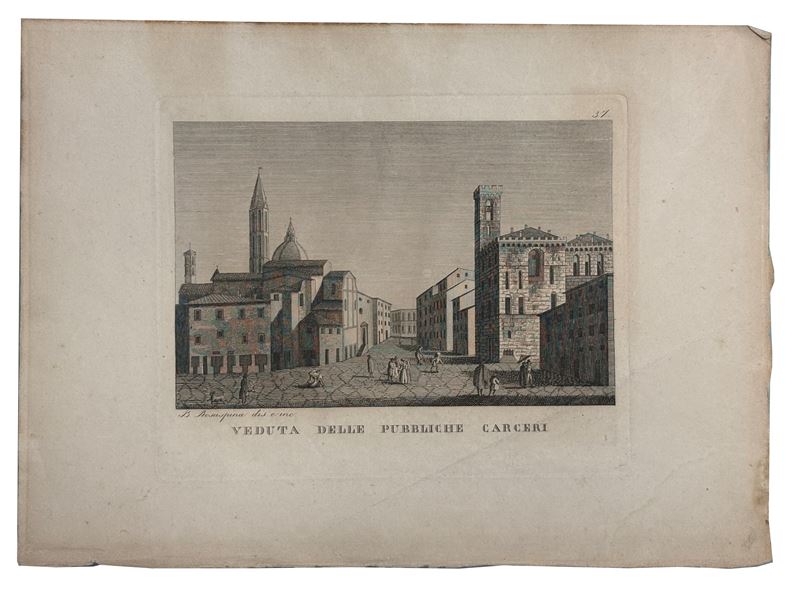 Veduta delle pubbliche carceri di Firenze