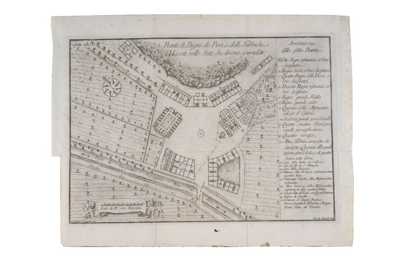 Pianta de Bagni di Pisa e delle Fabbriche adiacenti nello stato che erano l'anno 1749