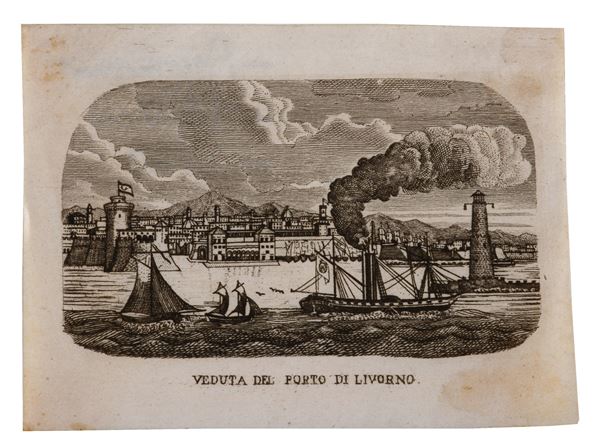 Veduta del porto di Livorno
