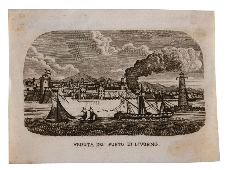 Veduta del porto di Livorno