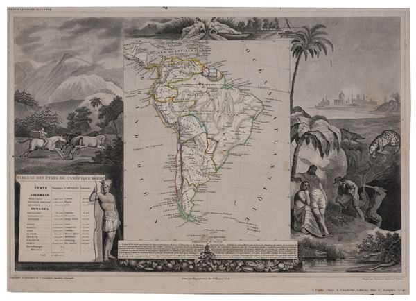 Tableau des Etats de L'Amerique Méride