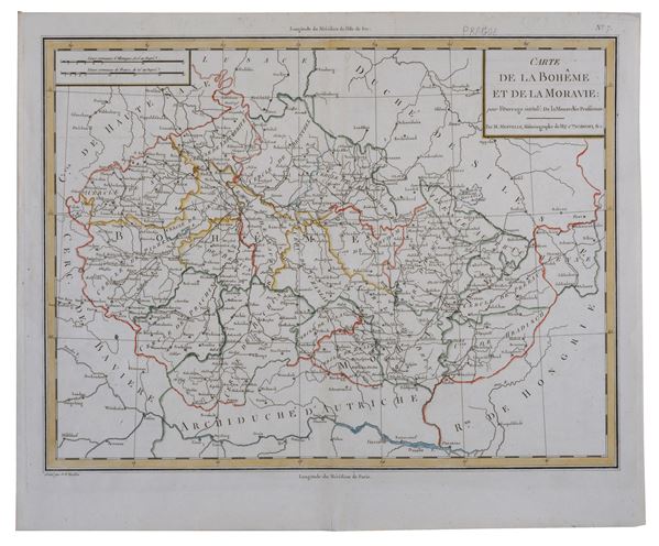 Carte de La Bohème et de la Moravie
