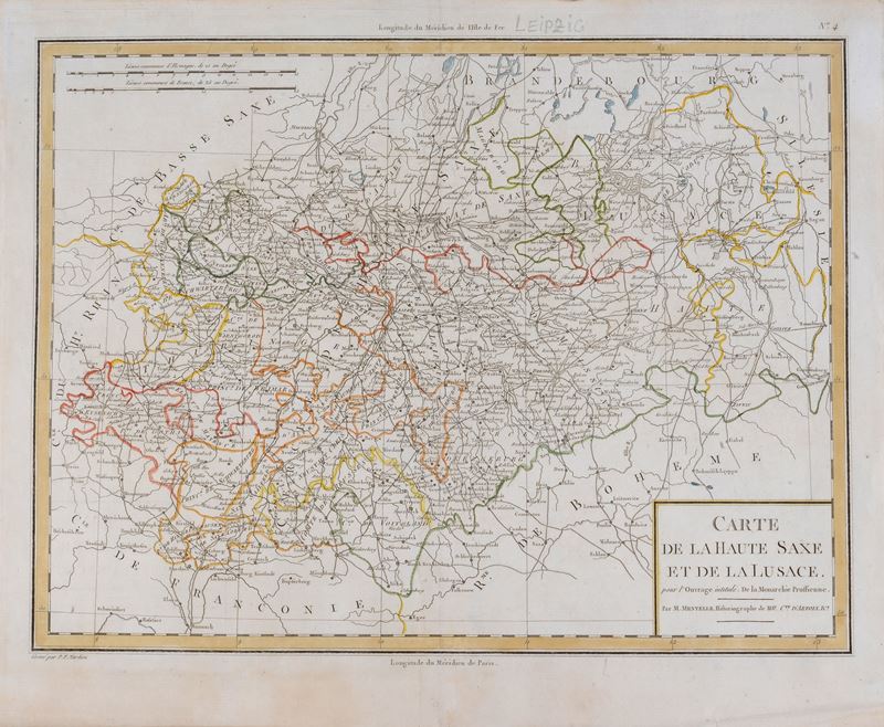 Carte de la Haute Saxe et de la Lusace