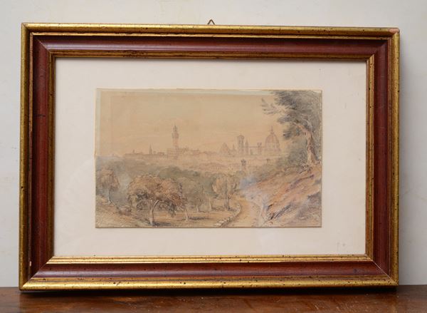 Anonimo, XIX sec. - Veduta di Firenze