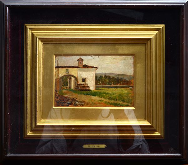 Giulio Fortunato Faini - Paesaggio con casolare