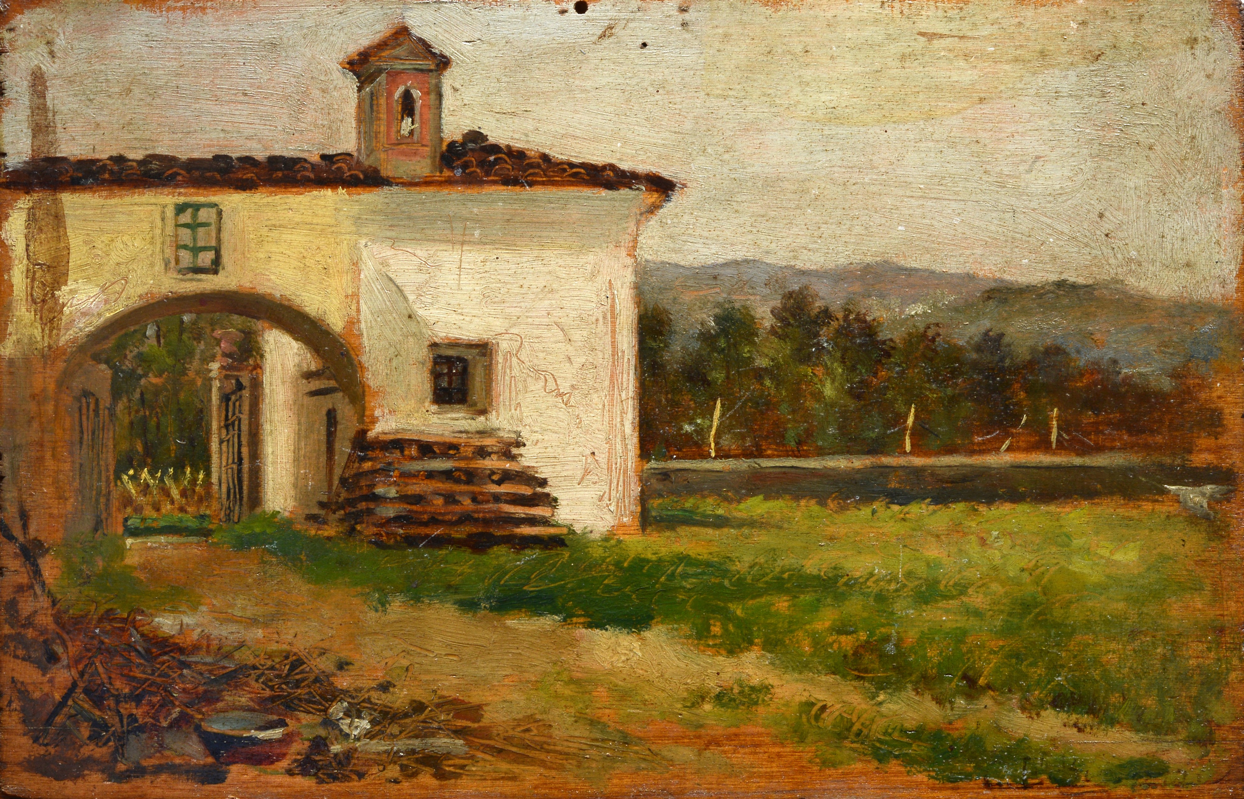 Giulio Fortunato Faini - Paesaggio con Casolare