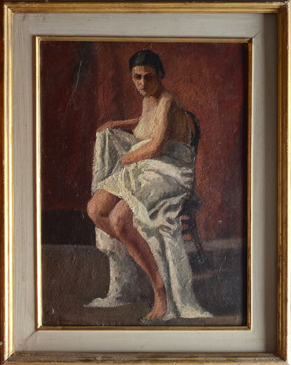 Anonimo, XX sec. - Nudo di donna seduta