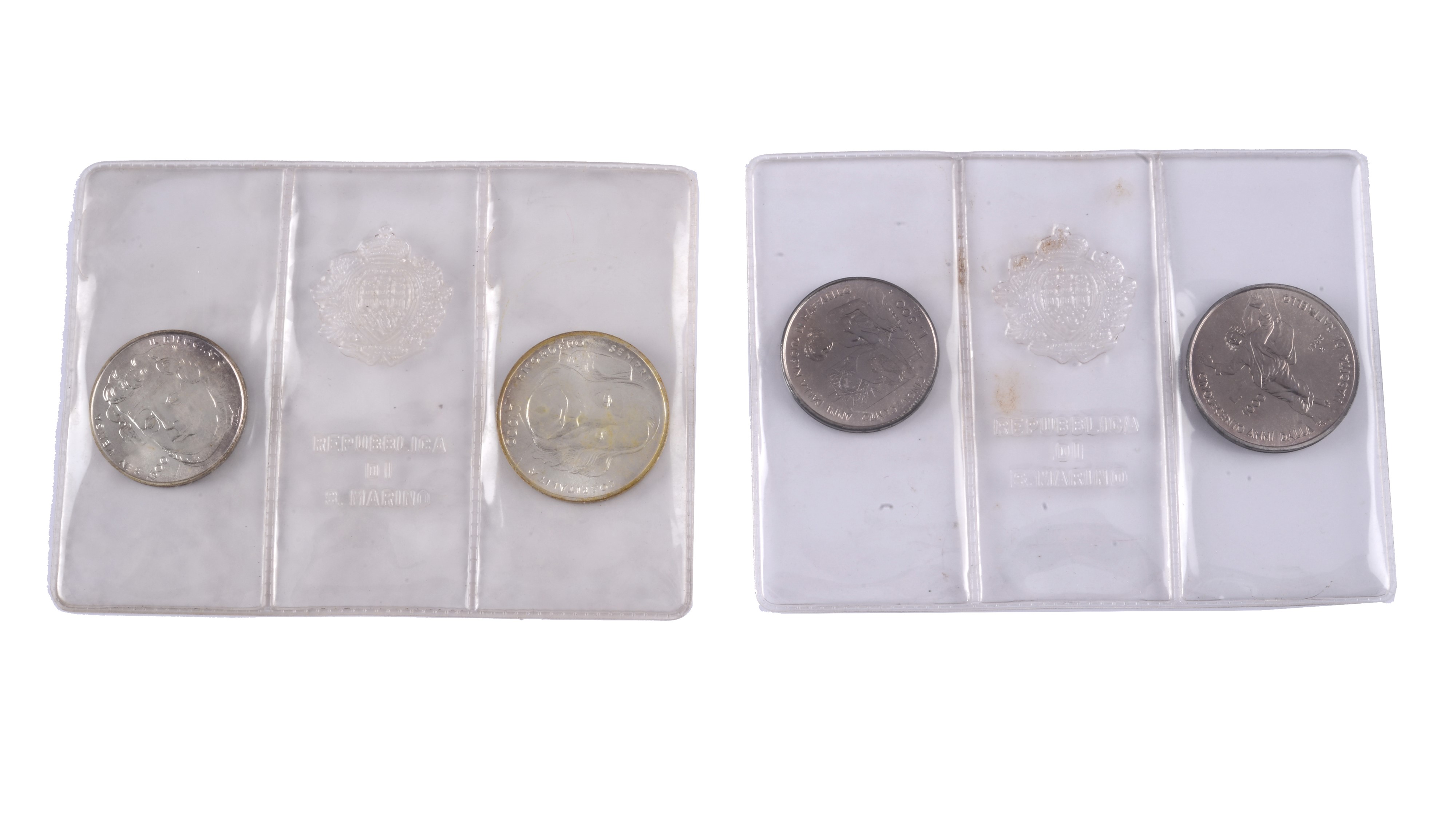 Quattro monete commemorative