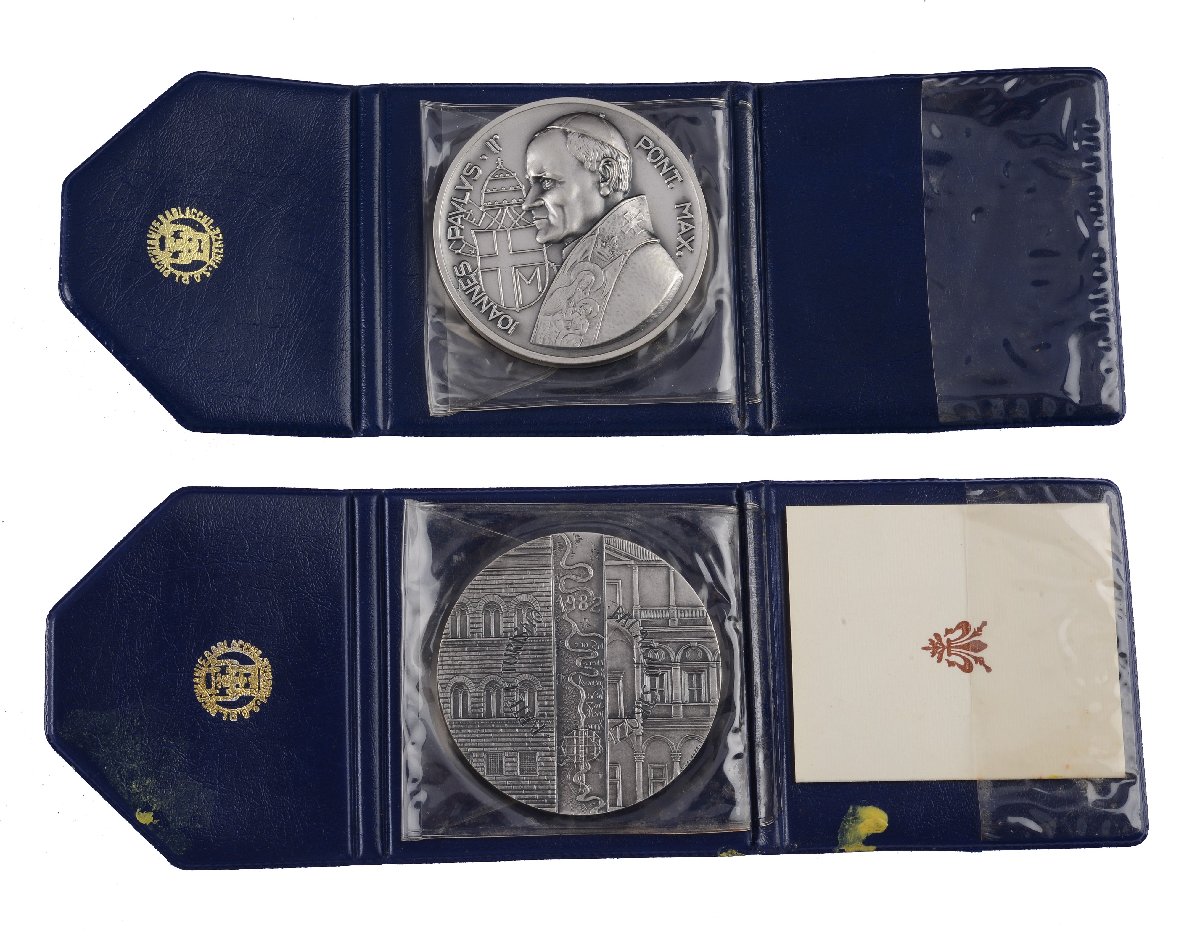 Moneta Papa Giovanni Paolo II per l'Anno Santo 1983 e Medaglia vincitrice del Concorso Giovani Ar...