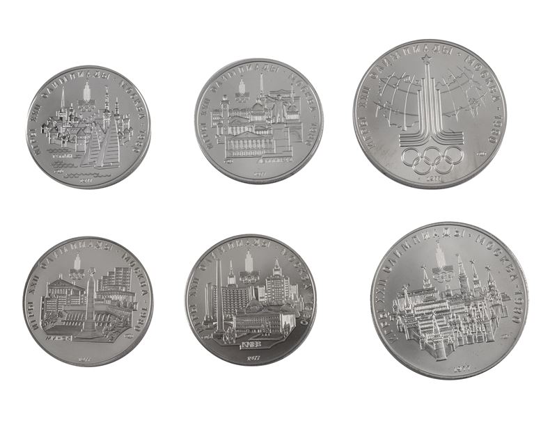 Sei monete d'argento