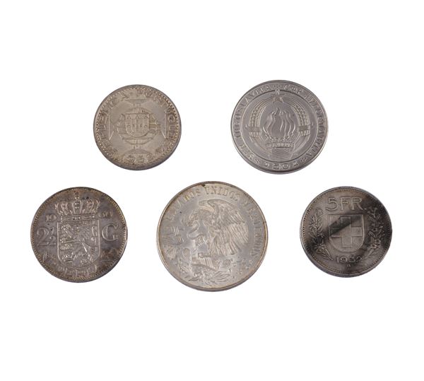 Lotto composto da cinque monete
