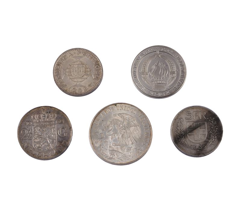 Lotto composto da cinque monete