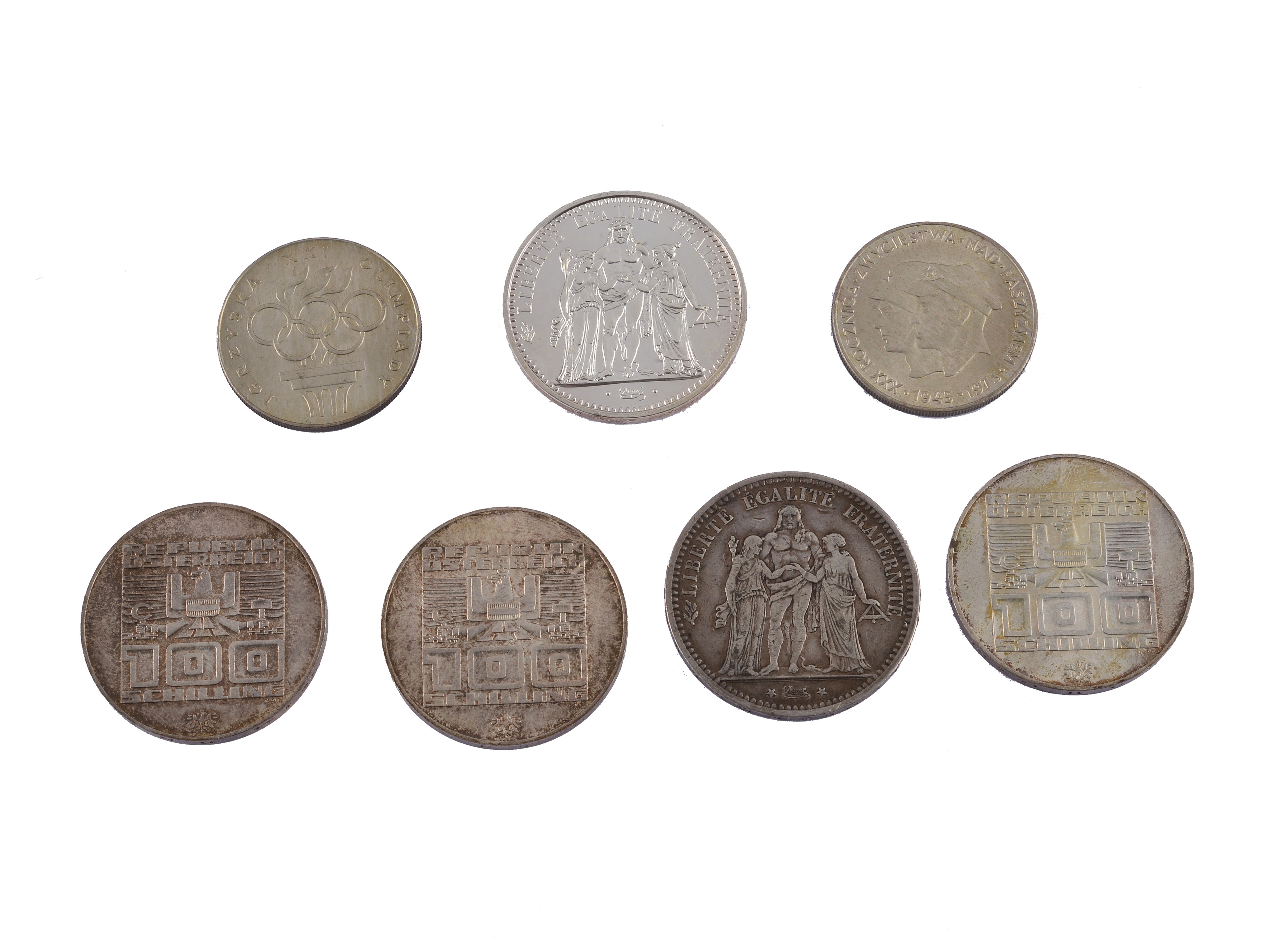 Lotto composto da 7 monete