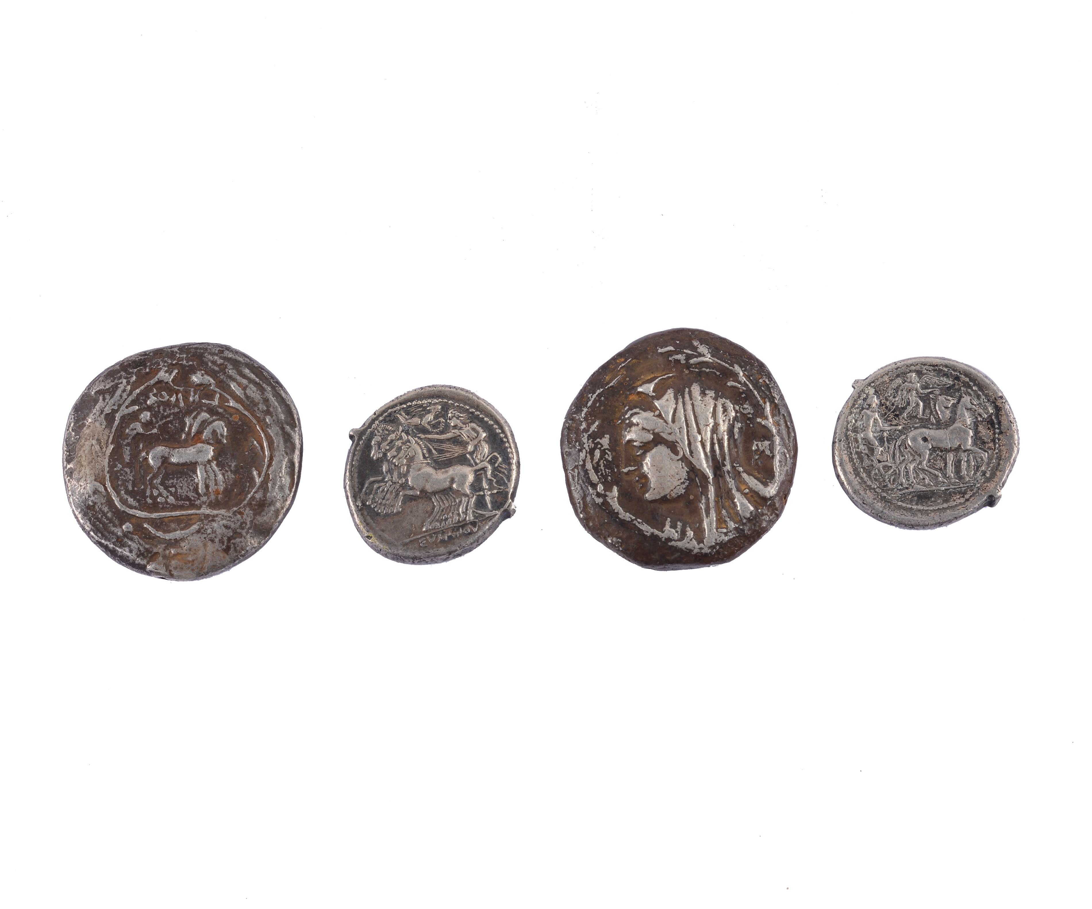 Lotto composto da 4 monete della Magna Grecia (repliche)