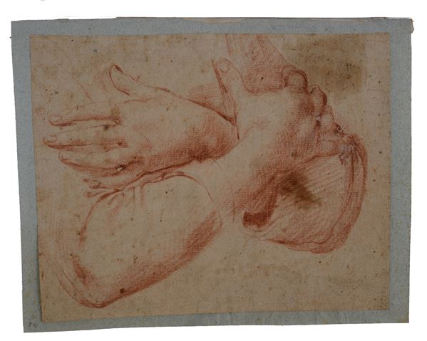 Scuola Emiliana, XVII sec. - Studio per mani giunte