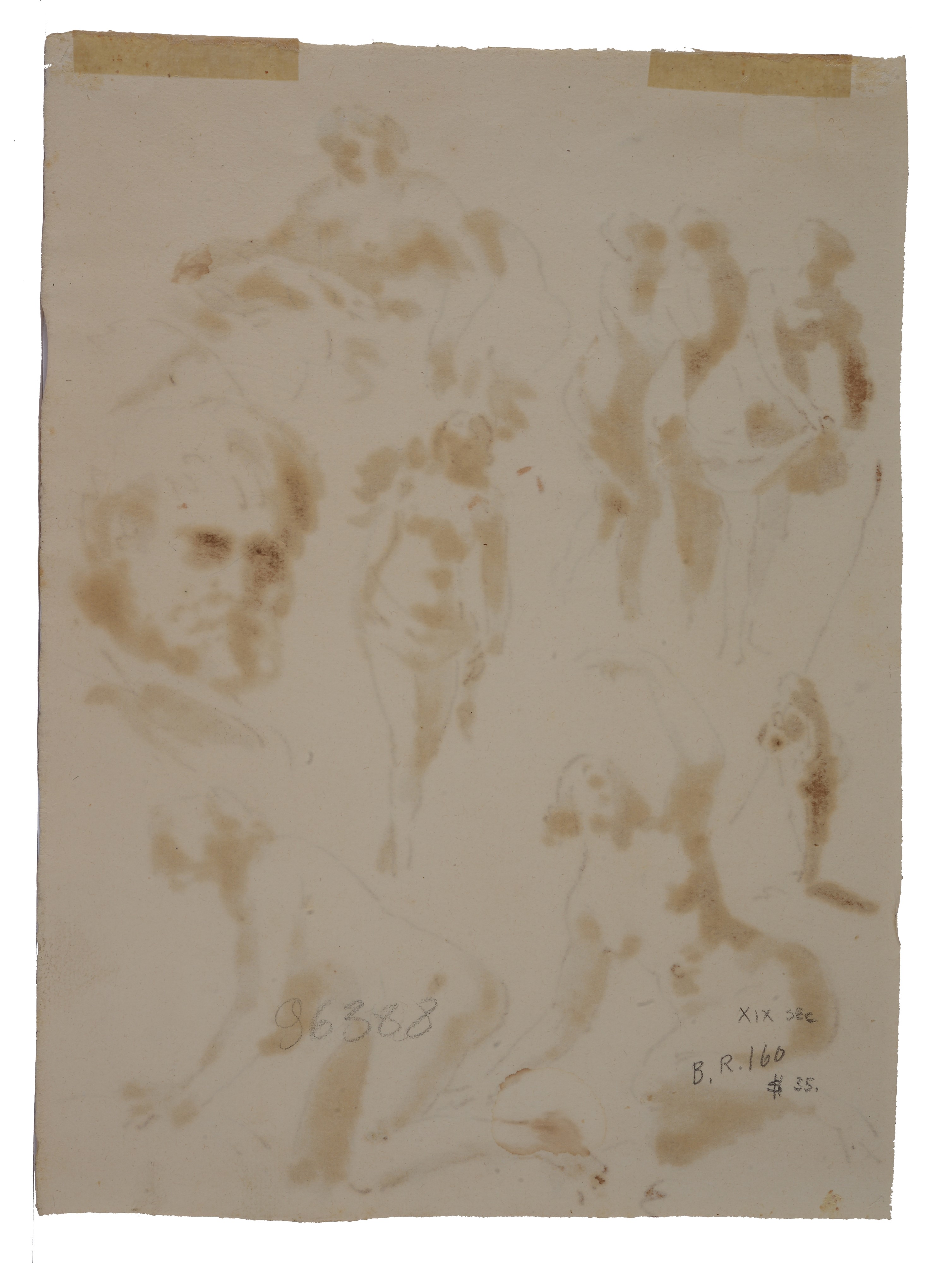 Studi di nudi e teste