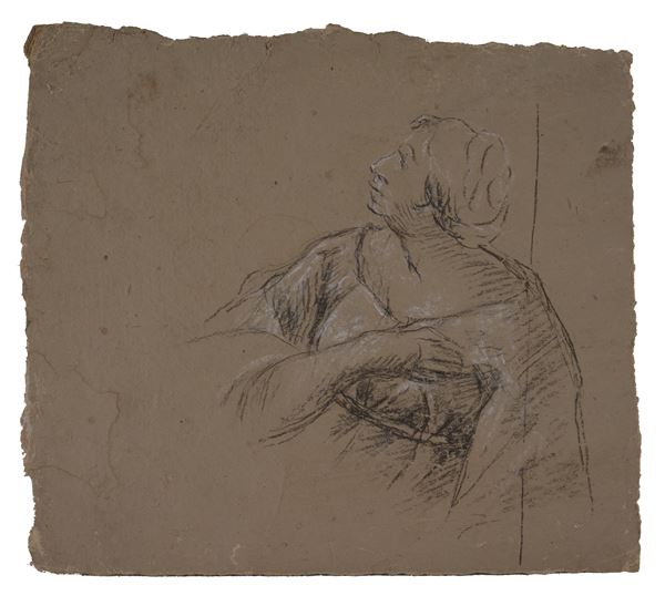 Anonimo, XVIII - XIX sec. - Studio di figura femminile